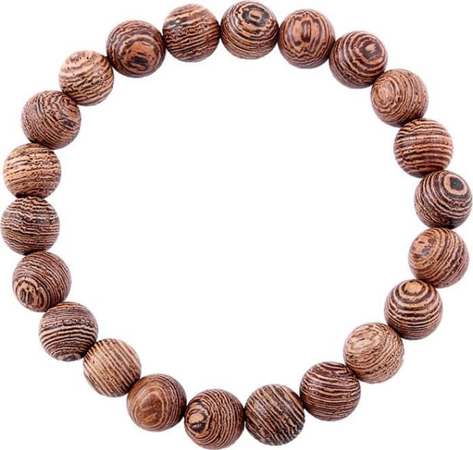 Fako Bijoux - Kralen Armband - Sandelhout - Natural - 8mm