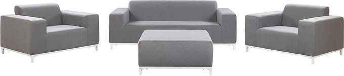 ROVIGO - Loungeset voor 5 - Grijs - Polyester