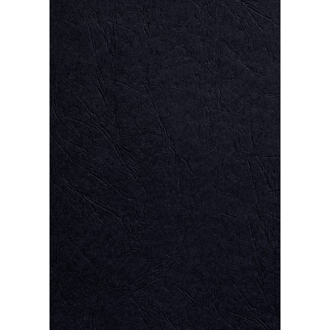 Inbindcovers, karton, met leernerf, A4, zwart, 100 stuks