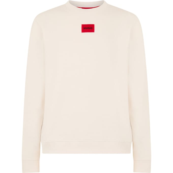 Hugo Heren Diragol Sweatshirt met ronde hals (Natuurlijk)