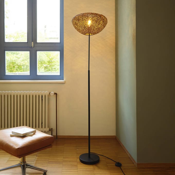 OSRAM Decor Paper Drop Floor decoratieve vloerlamp van papier en metaal, met E27 fitting, IP20, beige