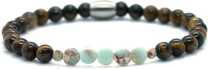 Heren armband - tijgeroog 6mm - Ibizamen