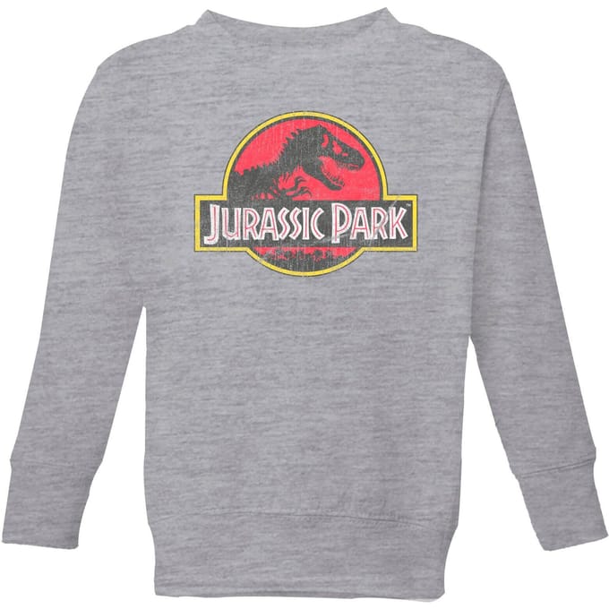 Jurassic Park Logo Vintage Kids' Sweatshirt - Grey - 122/128 (7-8 jaar)