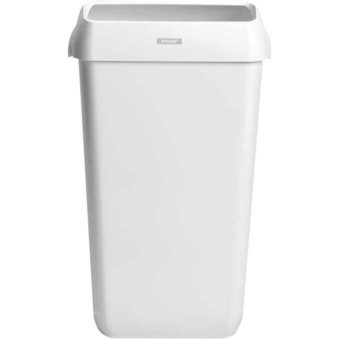 Afvalbak Katrin open inworp 25 liter wit 91899