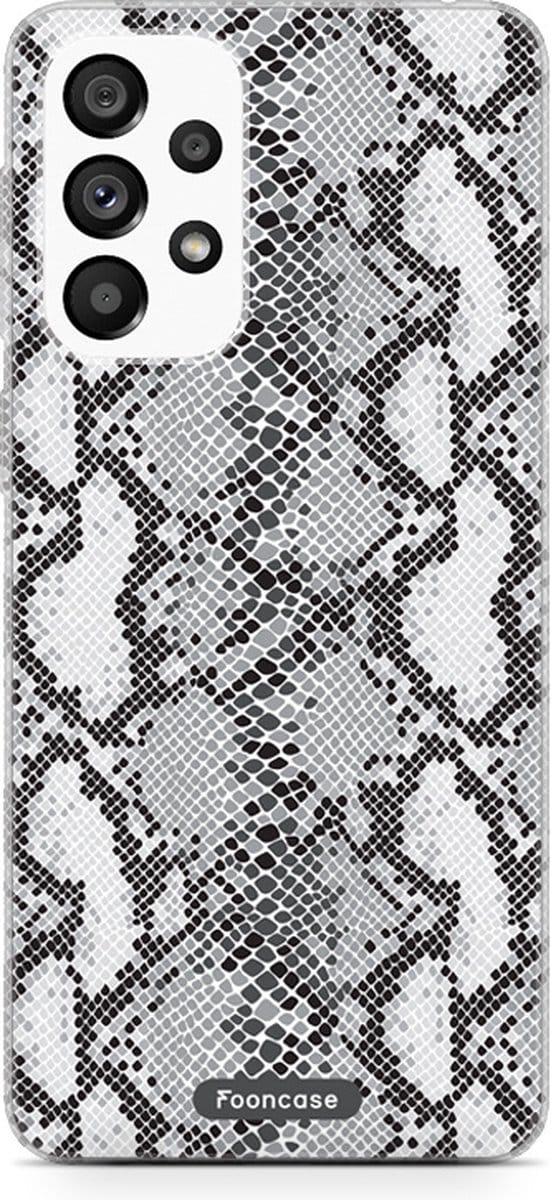 Fooncase Hoesje Geschikt voor Samsung Galaxy A53 - Shockproof Case - Back Cover / Soft Case - Snake it / Slangen print