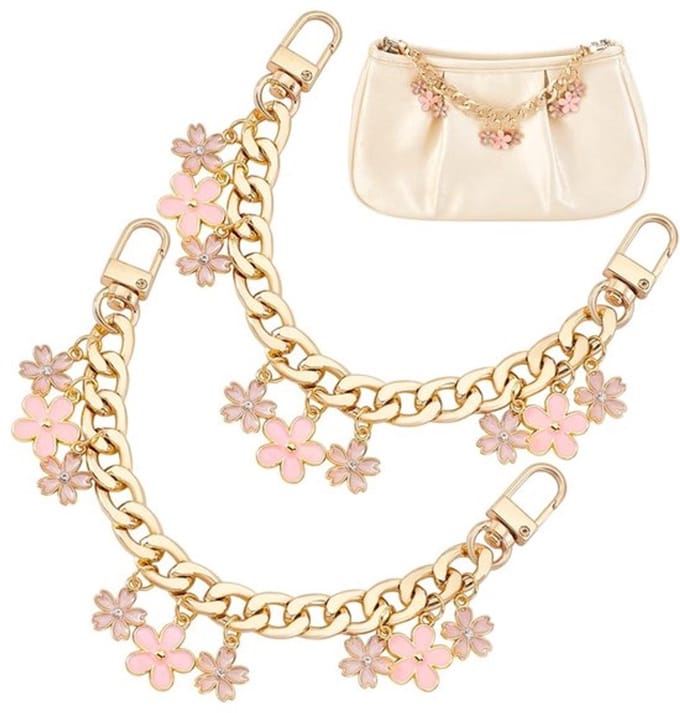 Vt products - Tas Portemonnee Charme - Decoratieve Ketting - Roze