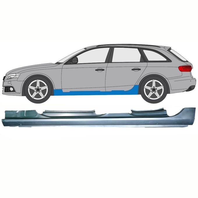 Volledige dorpel voor Audi A4 B8 2007-2016 / Links