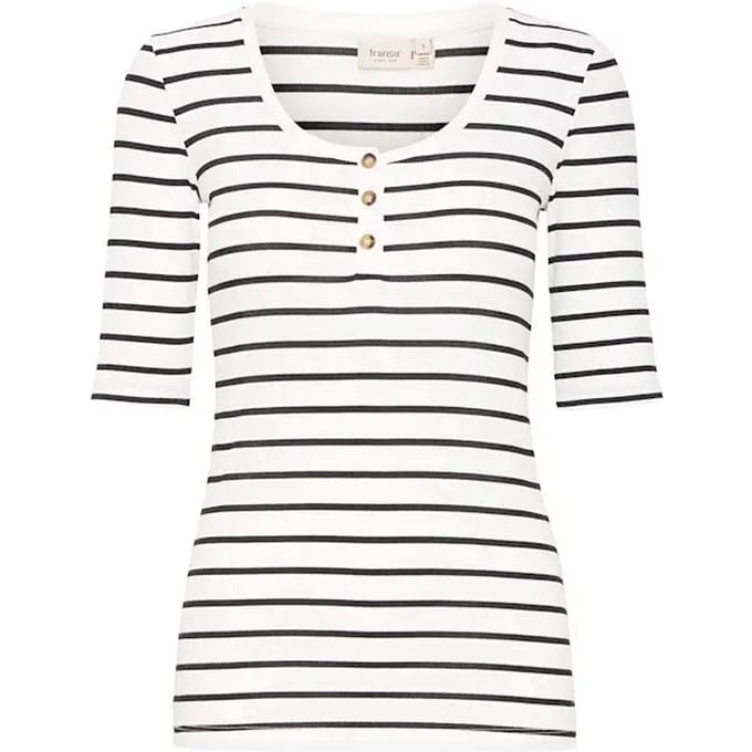 fransa - FRHIZAMOND STRIPE TEE 32 - Dames - T-shirts