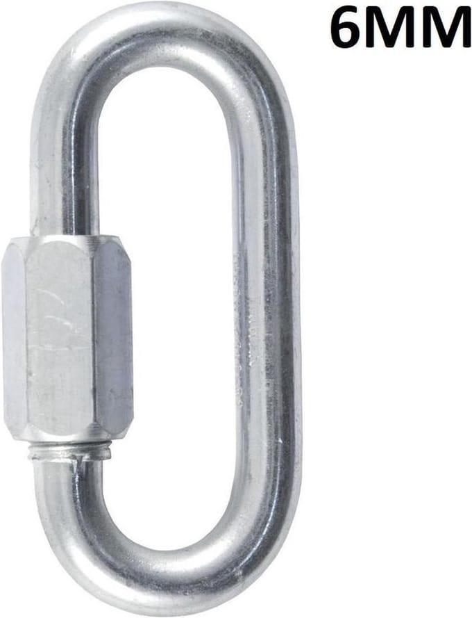 Quick link - 6 mm - gegalvaniseerd - schroef lock - 4 stuks