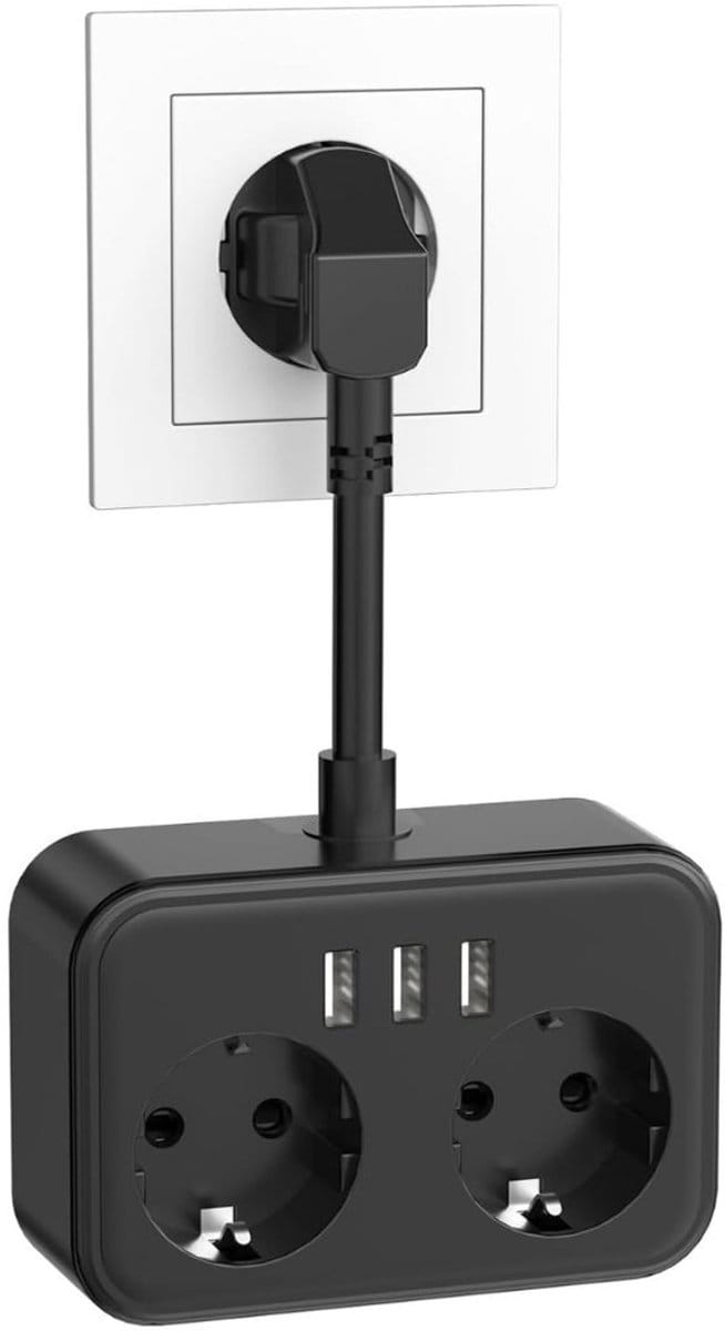 VELTRR® Stekkerdoos met USB - Verdeelstekker - Stopcontact Splitter - Wit