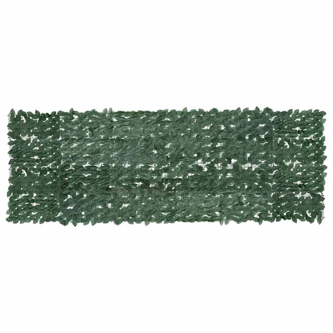 vidaXL - Balkonscherm - met - donkergroene - bladeren - 300x100 - cm