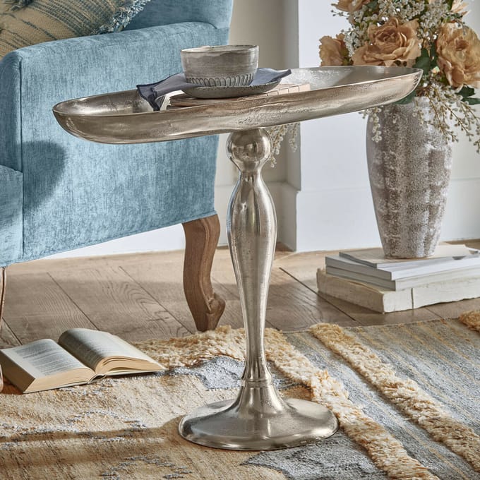 LOBERON Bijzettafel Stonebrook zilverkleurig