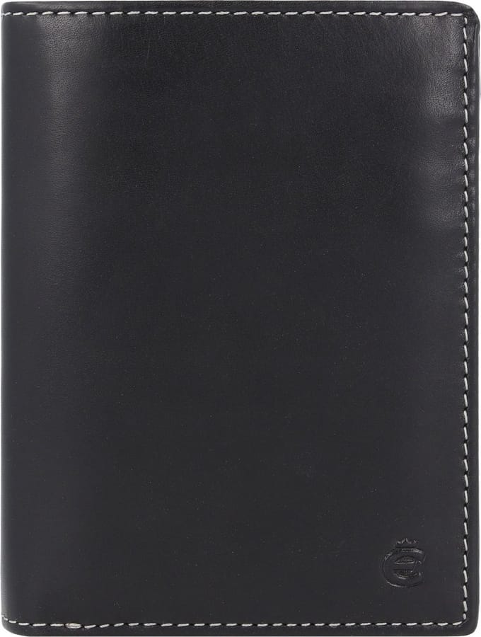 Esquire Leren Portemonnee Dallas Wallet CARDS Black Zwart