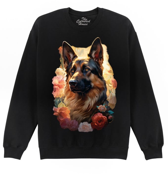 Duitse Herder German Shepherd Portrait The Coloured House Sweater M