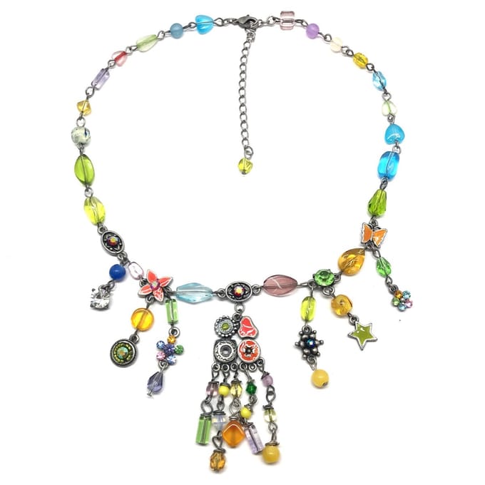 Behave Ketting - multi kleur - dames - met hanger - 40 cm
