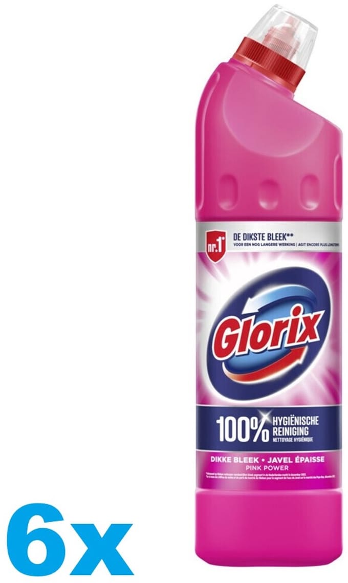 Glorix Bleek Pink Power 750 ml - Voordeelverpakking - 6 stuks