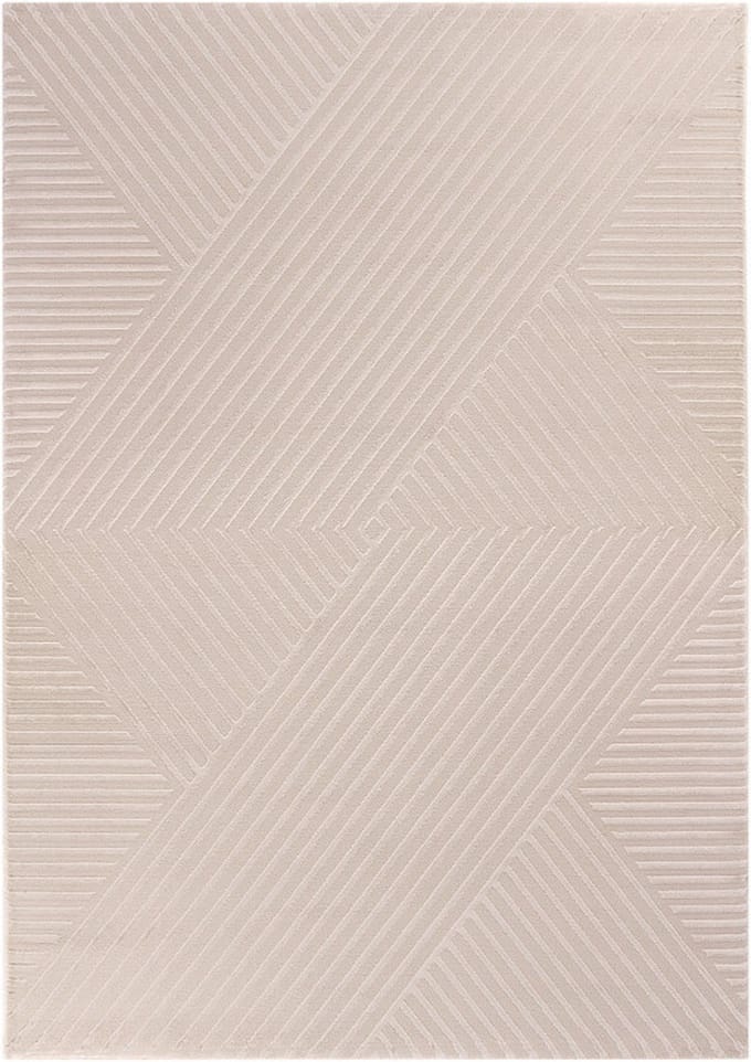 Flycarpets Cara Modern Japandi Intersecto Vloerkleed - Beige - 160x230 cm