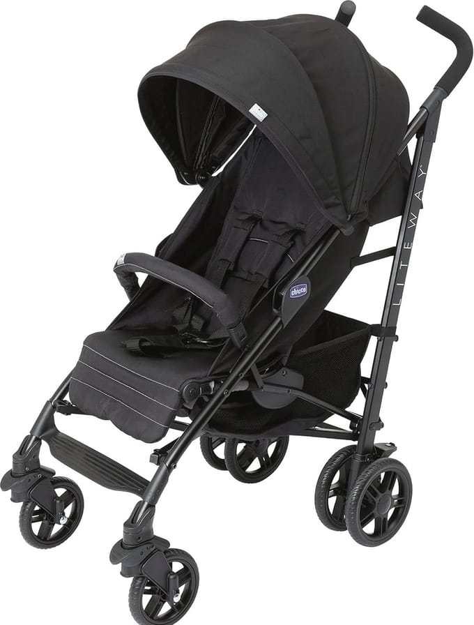 Lichte Kinderwagen voor Pasgeborenen - Jet Black - Comfortabel en Handig