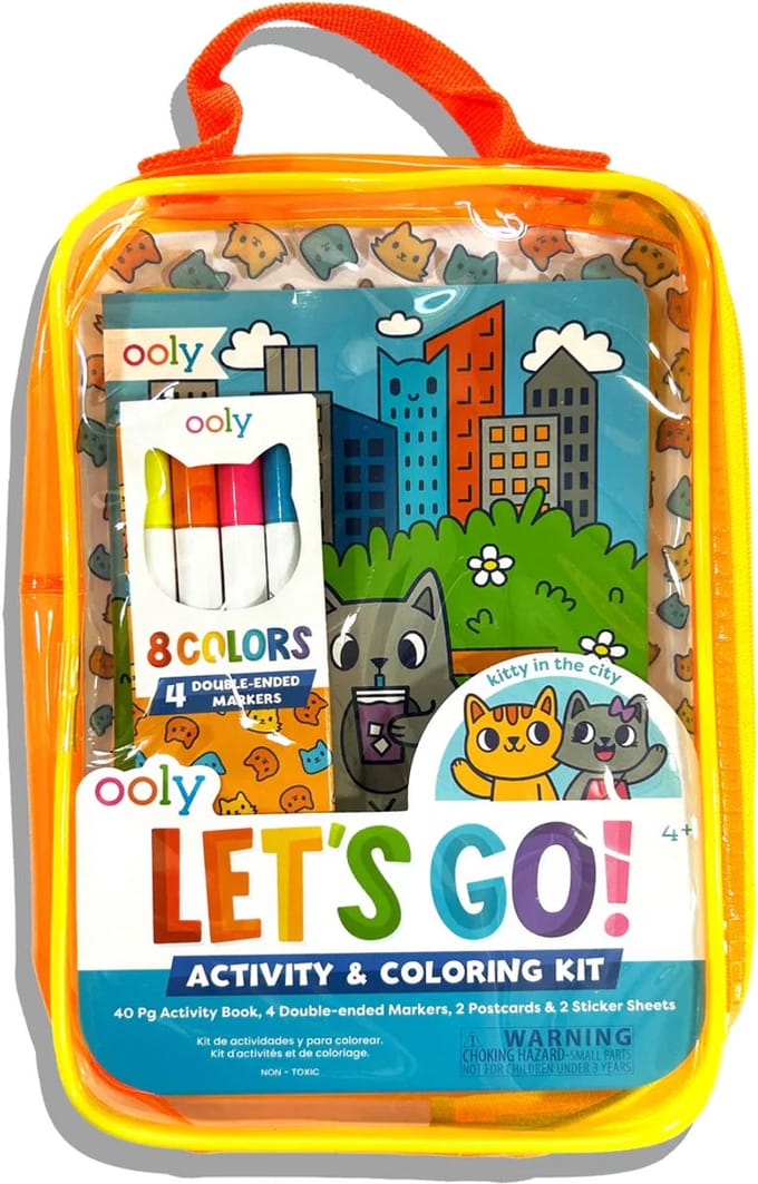 Ooly - Let's Go! Activity & coloring kit - Kitty in the city