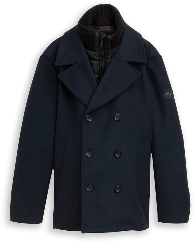 Tom Tailor 2-in-1 wollen jack met uitneembaar binnenjack
