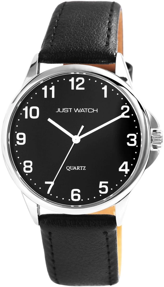 JUST WATCH Herenhorloge van echt leer Bernard met echte leren band, basic, modern, eenvoudig, heren