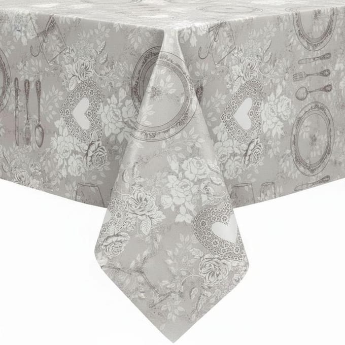 Protecttable - Tafelzeil Romantisch Bruin 140x250cm - Tafelkleed Afwasbaar - Kunststof