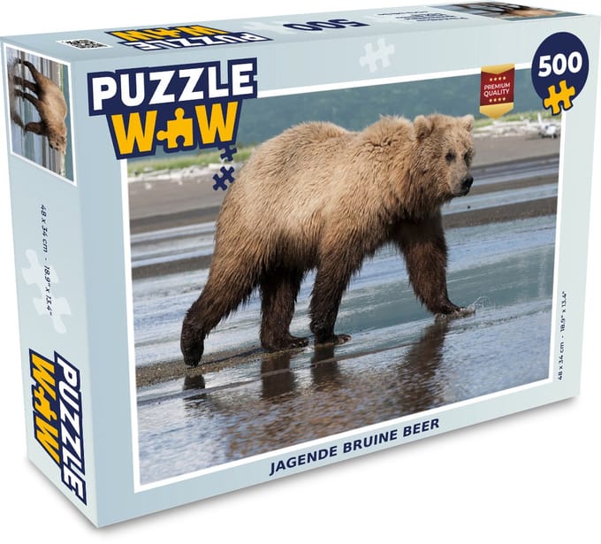 Puzzel Beer - Strand - Water - Legpuzzel - Puzzel 500 stukjes