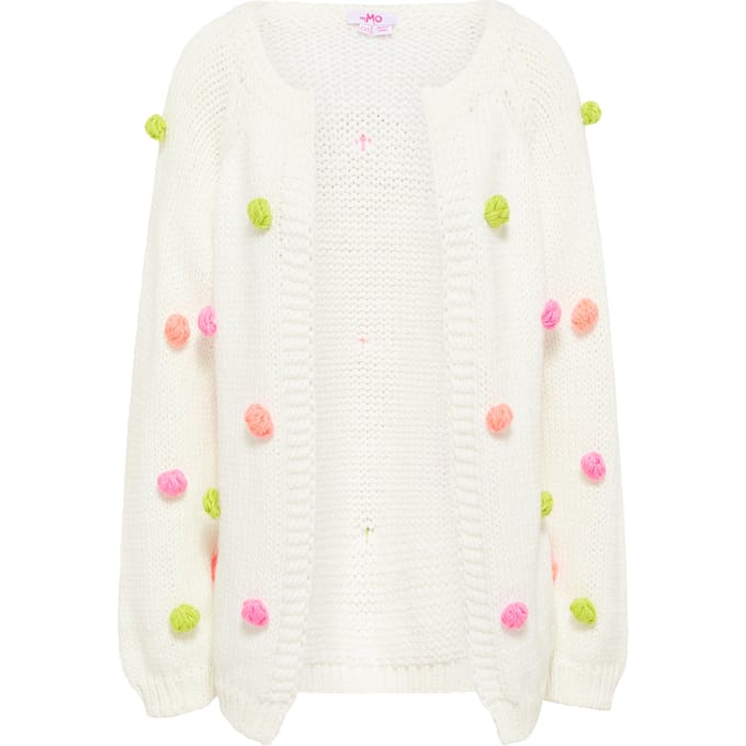 Mymo Vest Blonda Dames Wol Wit Veelkleurig