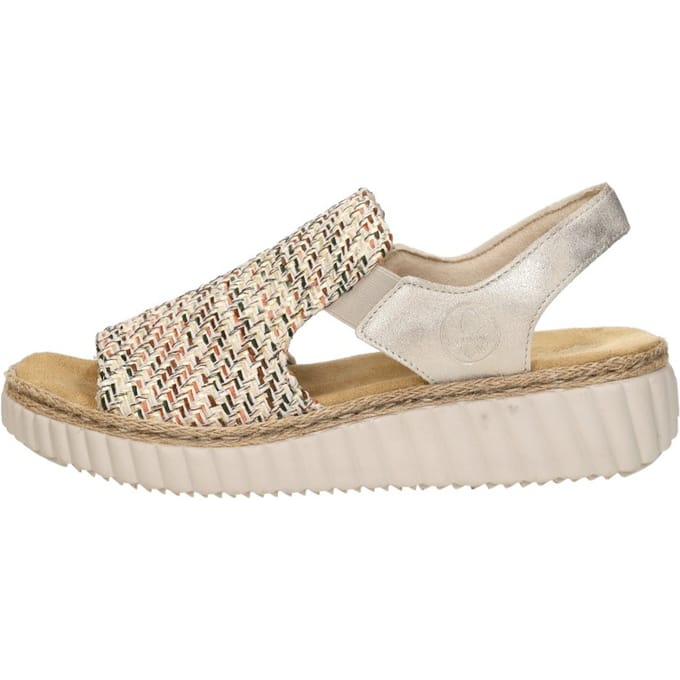 Rieker Sandalen Plat Sandalen Plat - beige - Maat 36