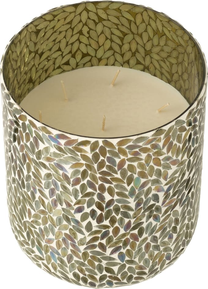 J-Line geurkaars Tea & Herbs - glas - groen - XL - 150U