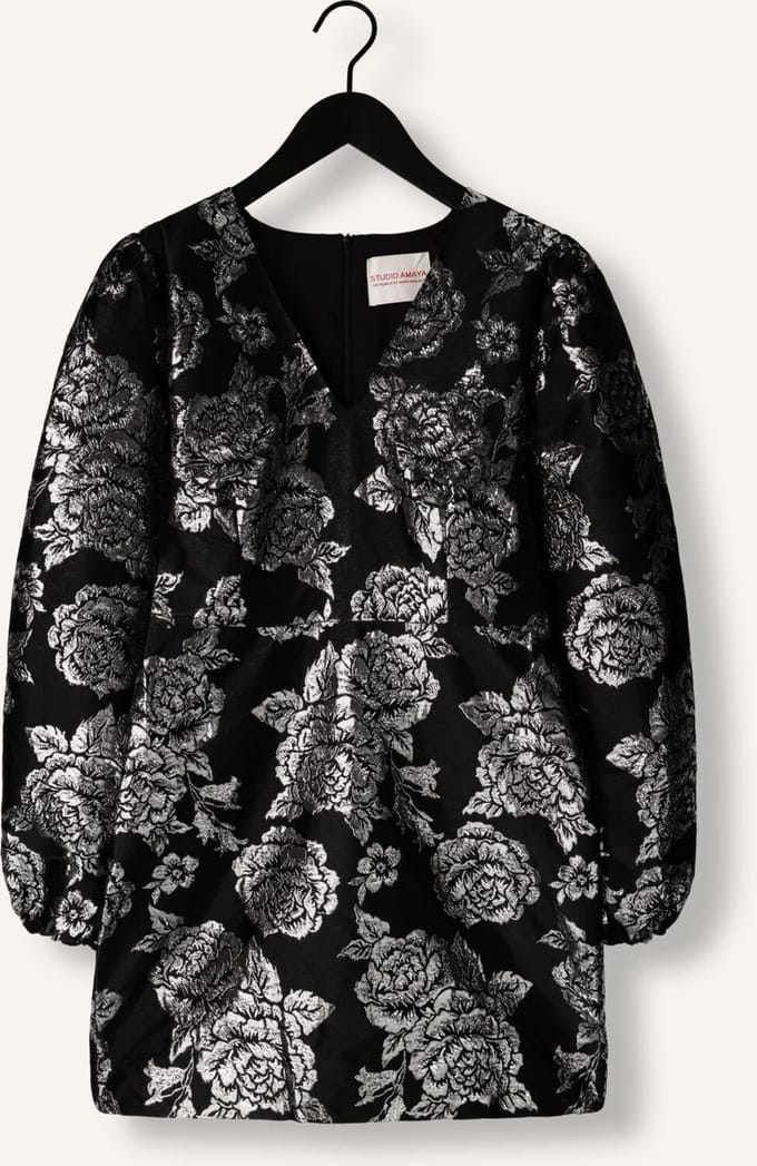 Studio Amaya Lia Dames - Jurk - Zwart - Maat XL