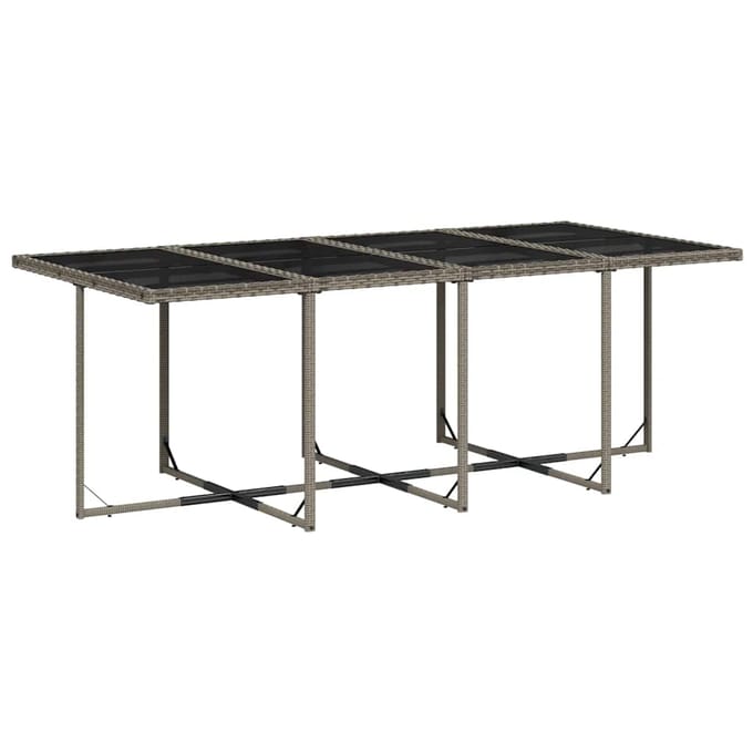 vidaXL - 13-delige - Tuinset - met - kussens - poly - rattan - grijs