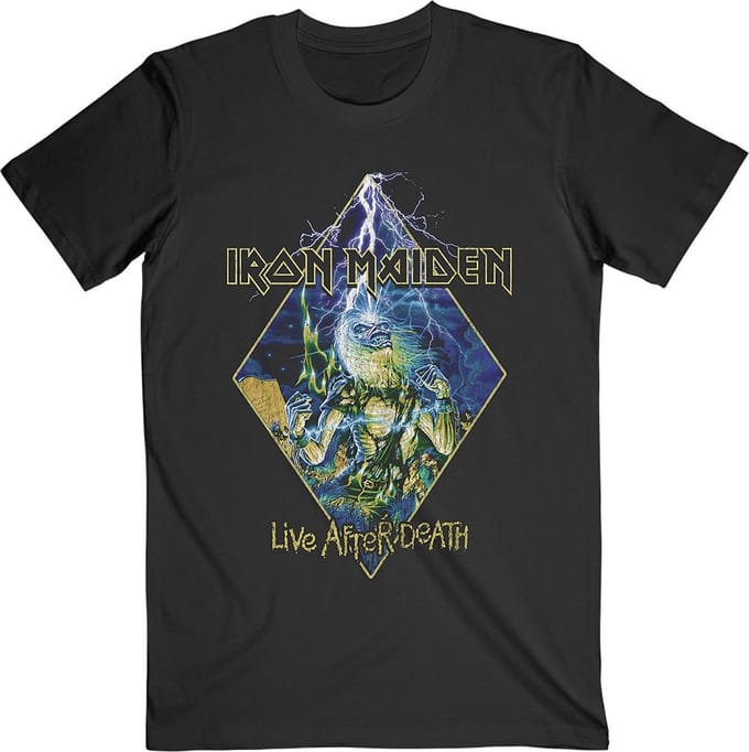 Iron Maiden - Live After Death Diamond Heren Tshirt - M - Zwart