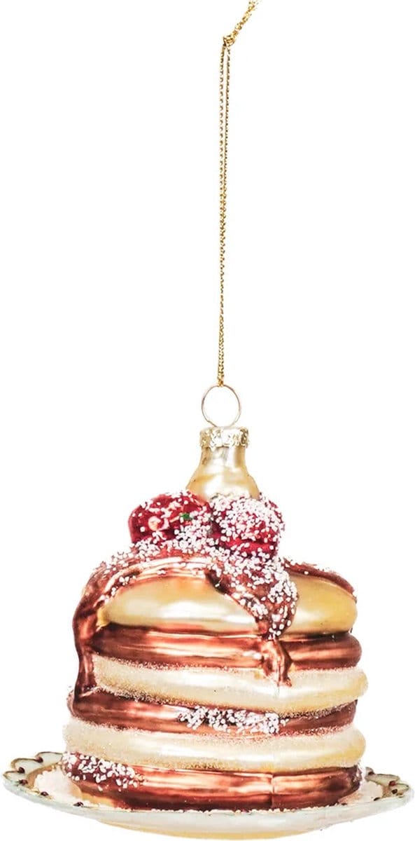 Housevitamin Kerst Ornament - pannenkoek- kerstbal-10x10x9,5cm