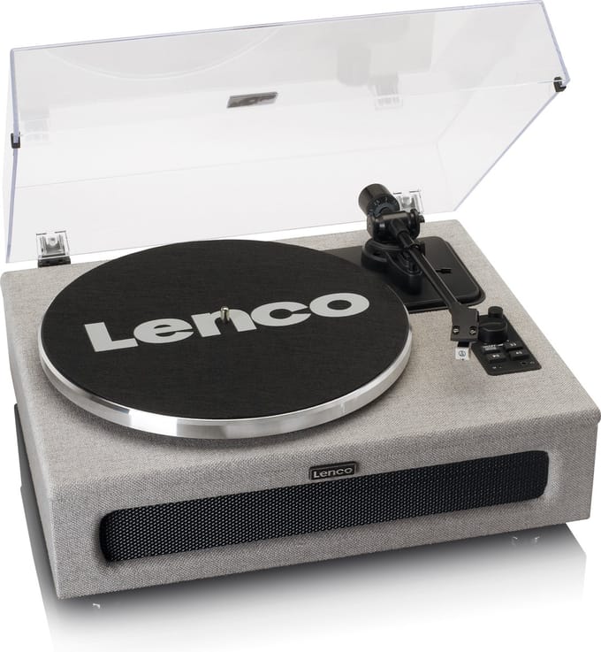 Lenco Platenspeler met Bluetooth - Vier ingebouwde Speakers 40W RMS - LS-440GY - Grijs