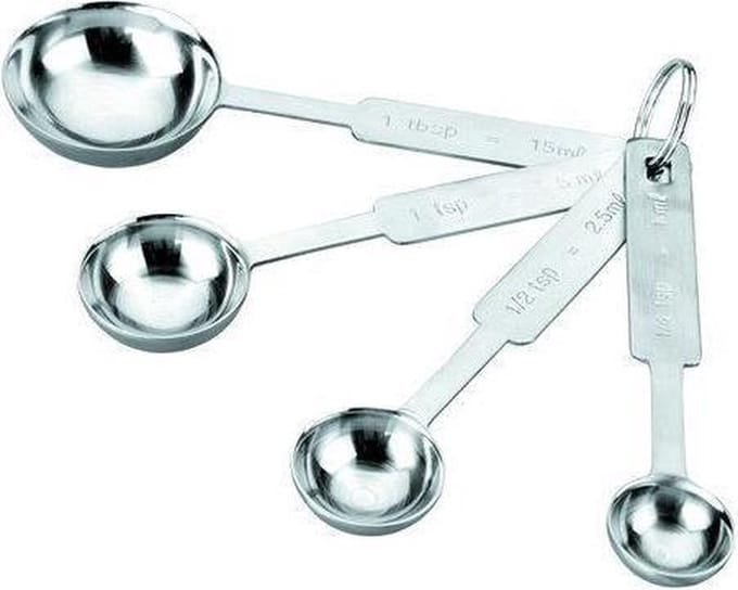 Go Go Gadget - "Set Maatlepels - RVS - 4 stuks