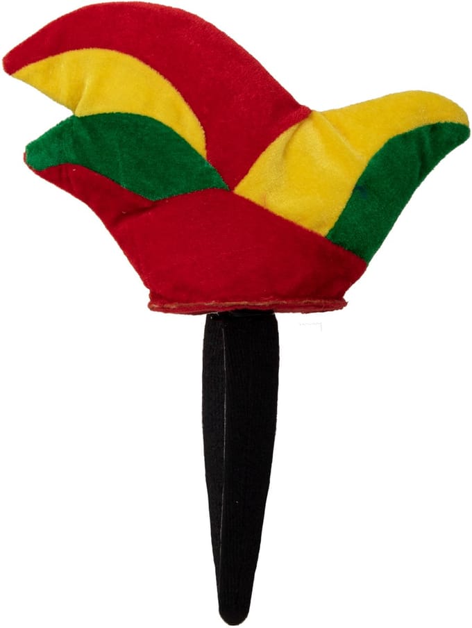 Prinsenmuts Carnaval Rood-Geel-Groen op diadeem