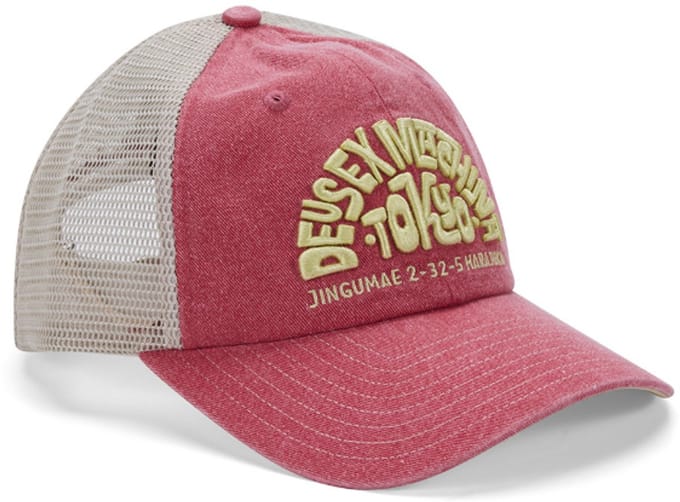 DEUS Tokyo Address Trucker Cap - Melon Red