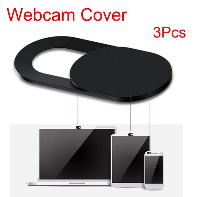 Mobiele Telefoon Camera Beschermhoes Plastic Webcam Cover Anti Hacker Occlusie Beschermhoes zwart