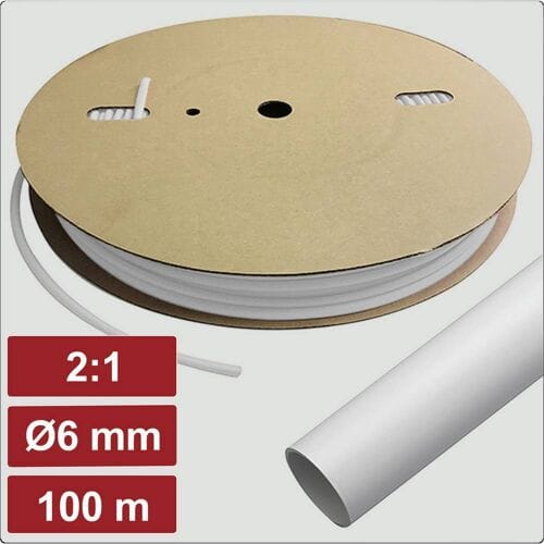 Electronic Garage EG25CA025 Krimpkous zonder lijm Wit 6 mm 3 mm Krimpverhouding:2:1 100 m
