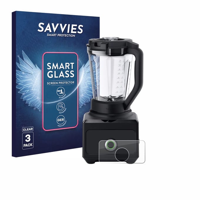 3 Stuks Savvies Screenprotector - geschikt voor Braun PowerBlend 9 - beschermfolie glas transparant