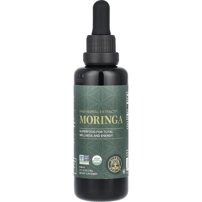 Global Healing, extrait de plantes brutes, Moringa, 2 fl oz (59,2 ml)