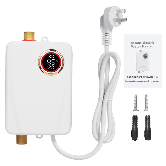 Directe Waterverwarmer 3500W 220V Wit Mini Tankloos Directe Warmwaterverwarmer Badkamer Keuken AU Plug