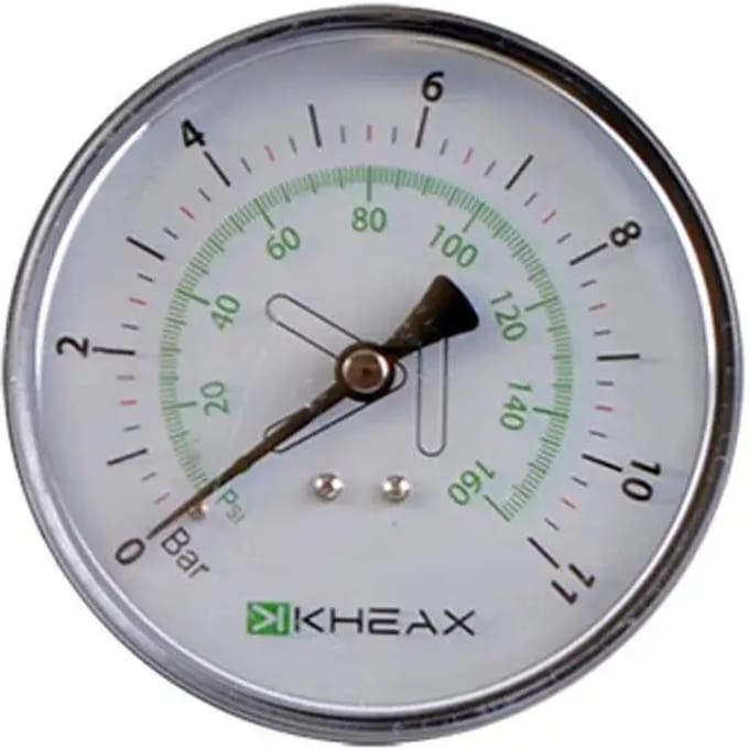 Vervangende manometer voor stalen voetpomp Kheax Atlas