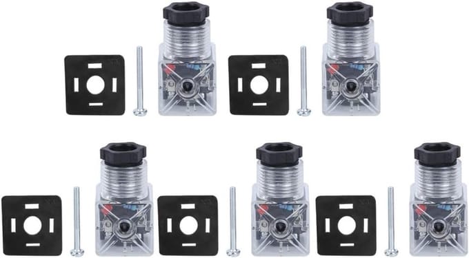 Transparante Solenoid Valve Plug Coils - 5 Stuks Universele Hydraulische Accessoires voor DC24 Volt en Meer