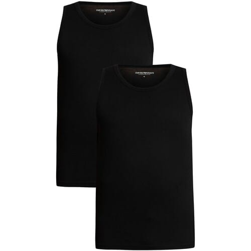 Emporio Armani Set Van 2 Lounge Tanktops, Zwart