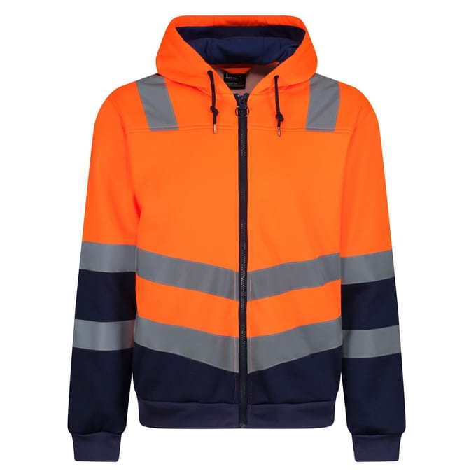 Regatta Heren Pro Hi-Vis Full Zip Jas (Oranje/Zwaar)