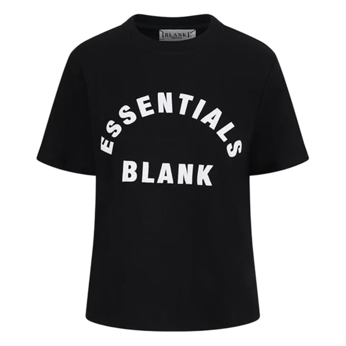 Blank Essentials Dames/Dames Oversized Vriend T-shirt (Zwart)