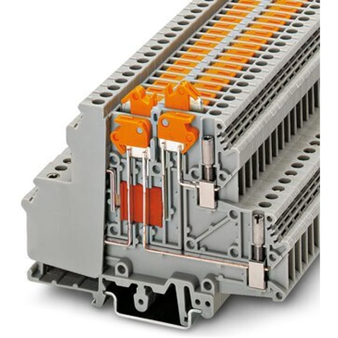 Phoenix Contact 3101087 Doorgangsserieklem 6.2 mm Schroeven Grijs 50 stuk(s) Piece