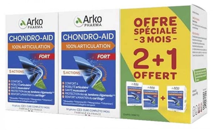 Arkopharma Chondro-Aid 100% Articulation Fort Set van 3 x 60 capsules